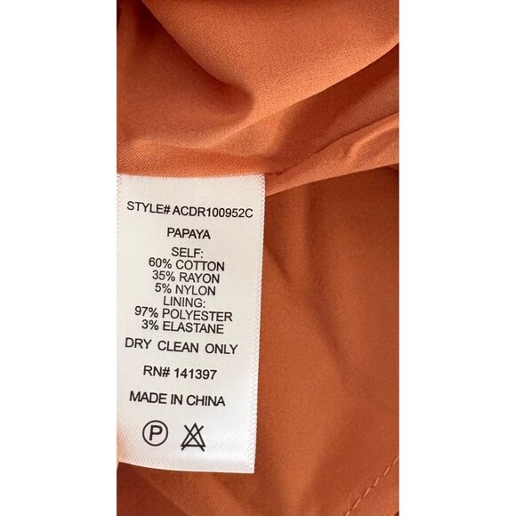 ASTR The Label NWT Wendy Puff Sleeve Mini Dress in Papaya Size Small REVOLVE - Picture 11 of 12